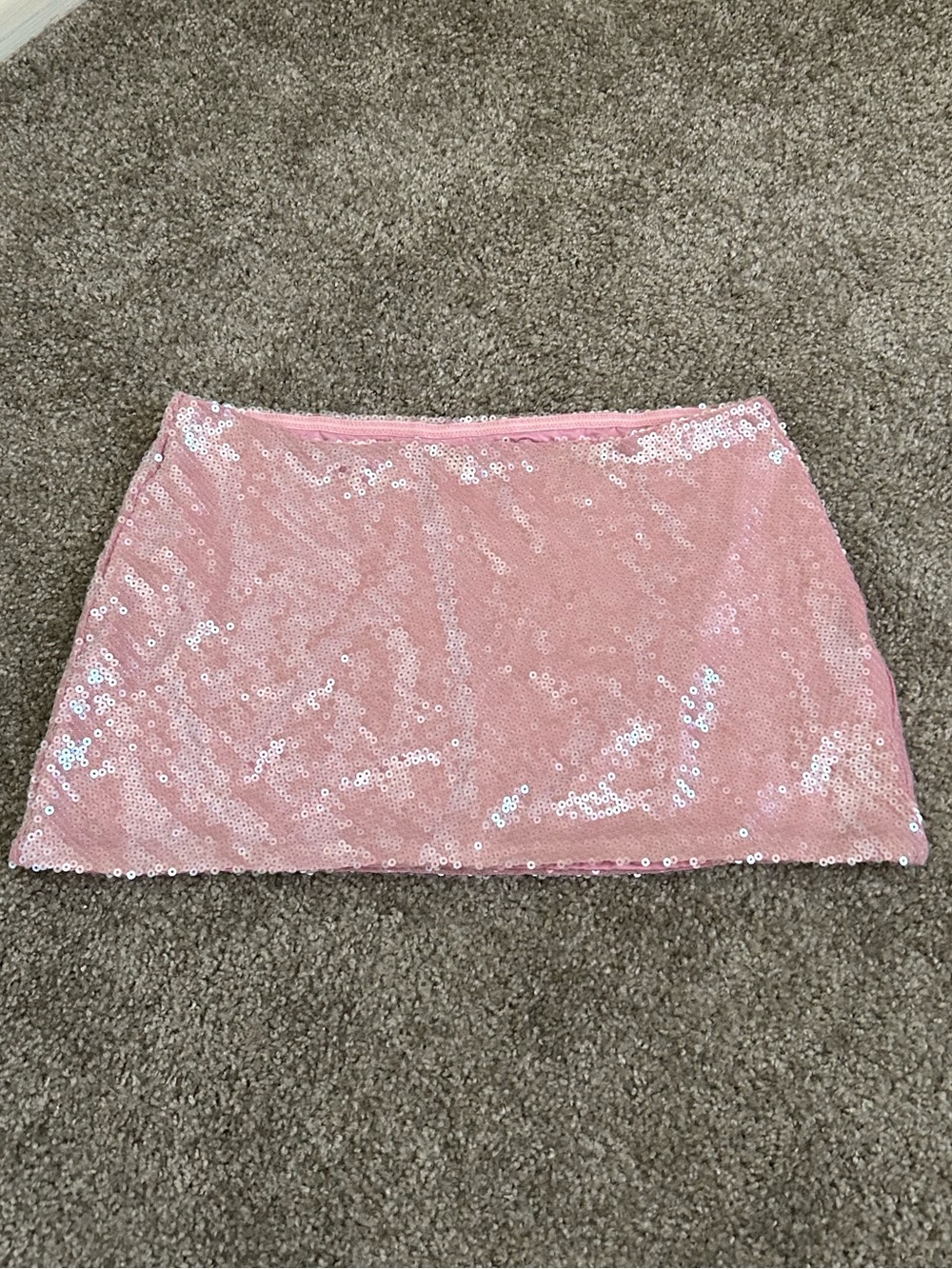 Peppermayo Pink Sequin Mini Skirt